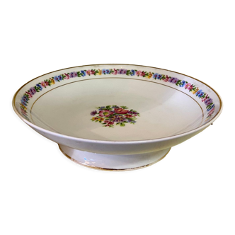 Compotier porcelaine fleuri