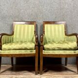 Pair of Empire period mahogany Bergères circa 1810