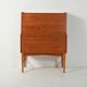 Scandinavian teak secrétaire with hidden mirror, 1960s