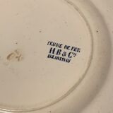 12 old blue dessert plates Eglantines Iron Land HB and Co.