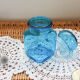 Flacon bleu dash bocal en verre flacon apothicaire
