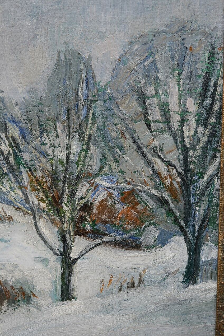 Albert krüger (1885-1965), scandinavian painting, 1930s , framed