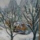 Albert krüger (1885-1965), scandinavian painting, 1930s , framed