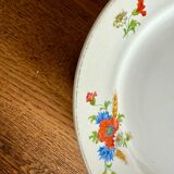 Set of 12 flat ironstone plates from Luneville