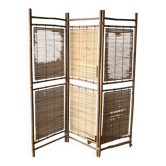 Rattan and bamboo screen from the 60s