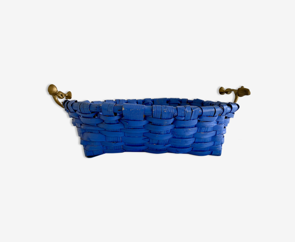 Panier lamelles avec poignées en laiton