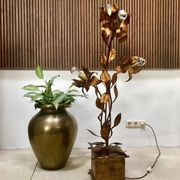 Gilded metal Florentine table or floor lamp by Hans Kögl, 1960s