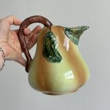 Pear-shaped ceramic slip pitcher