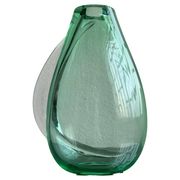 Huge green vase in Murano glass from artisan masters, Flavio Poli 1970's