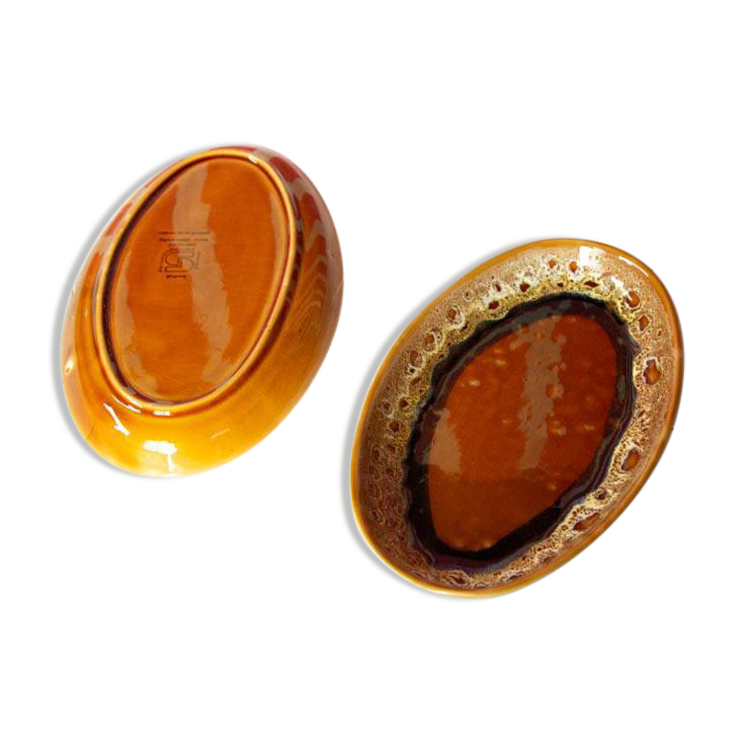 2 oval Hawaii Sarreguemines dishes