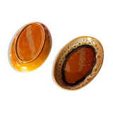 2 oval Hawaii Sarreguemines dishes