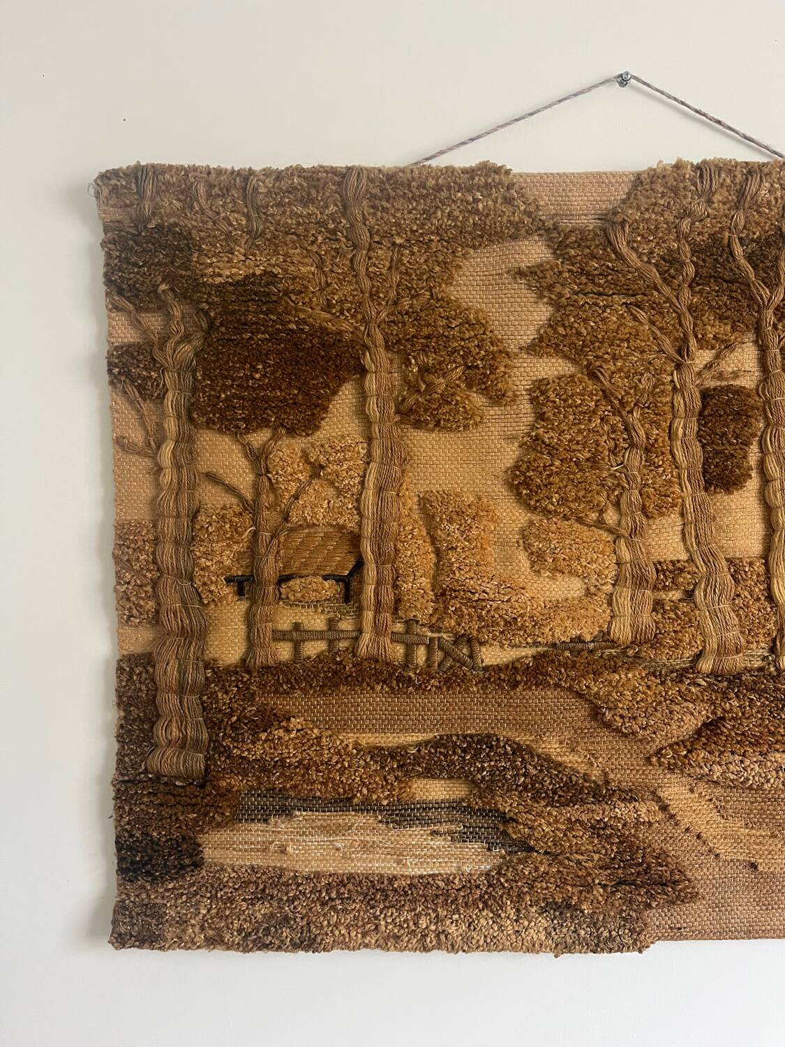 1970s wool wall tapestry