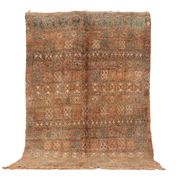 Peach Vintage Moroccan Rug 178 x 264 cm, Berber Wool Rug, Handmade Boho Rug