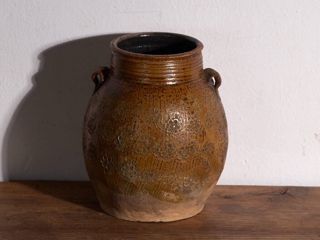 Ancient Chinese glazed stoneware vase – China, circa 1900