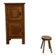 Small brutalist 50s bonnetiere wardrobe