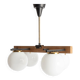 Stilnovo ceiling light Mid-century modern brass and glass Italy 1960s