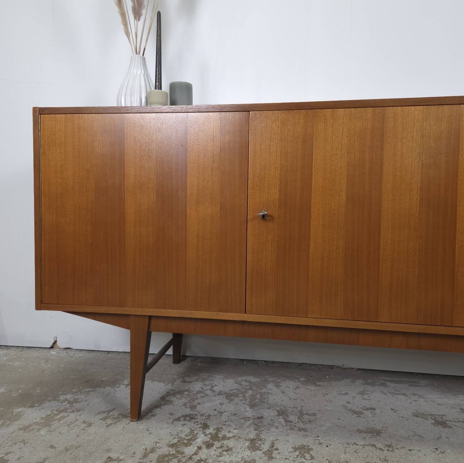 Vintage 60s - 70s teak sideboard German, TV cabinet