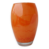 Vase en verre orange