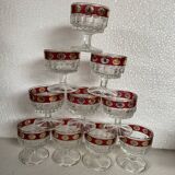 Set of 10 antique glasses