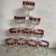 Set of 10 antique glasses