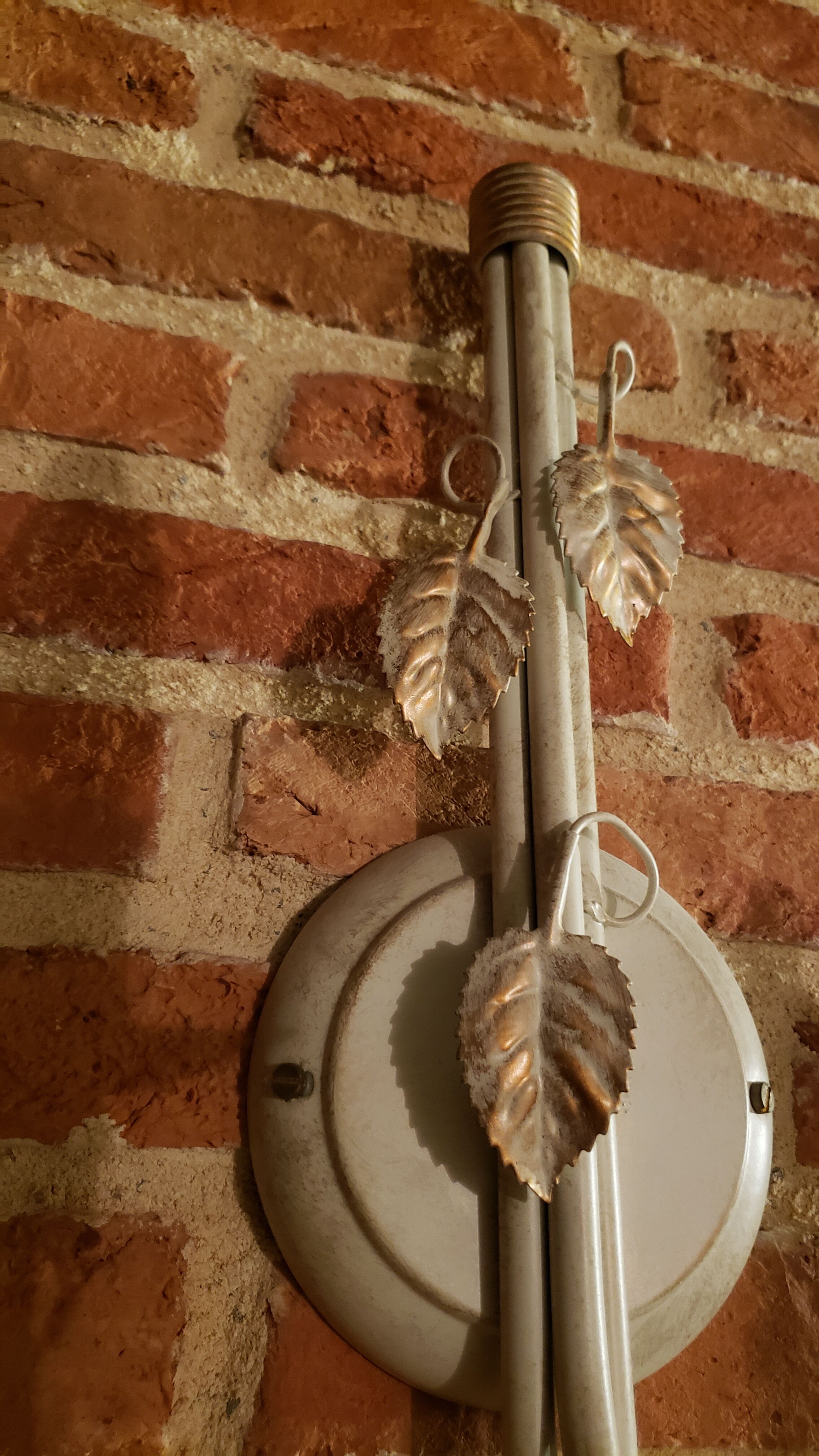 Keria wall lamp 3 branches ivory and gold