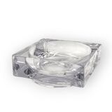 Monumental molded crystal ashtray, Sevres France 1970s