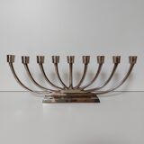 Menorah chrome metal candlestick from the 70s