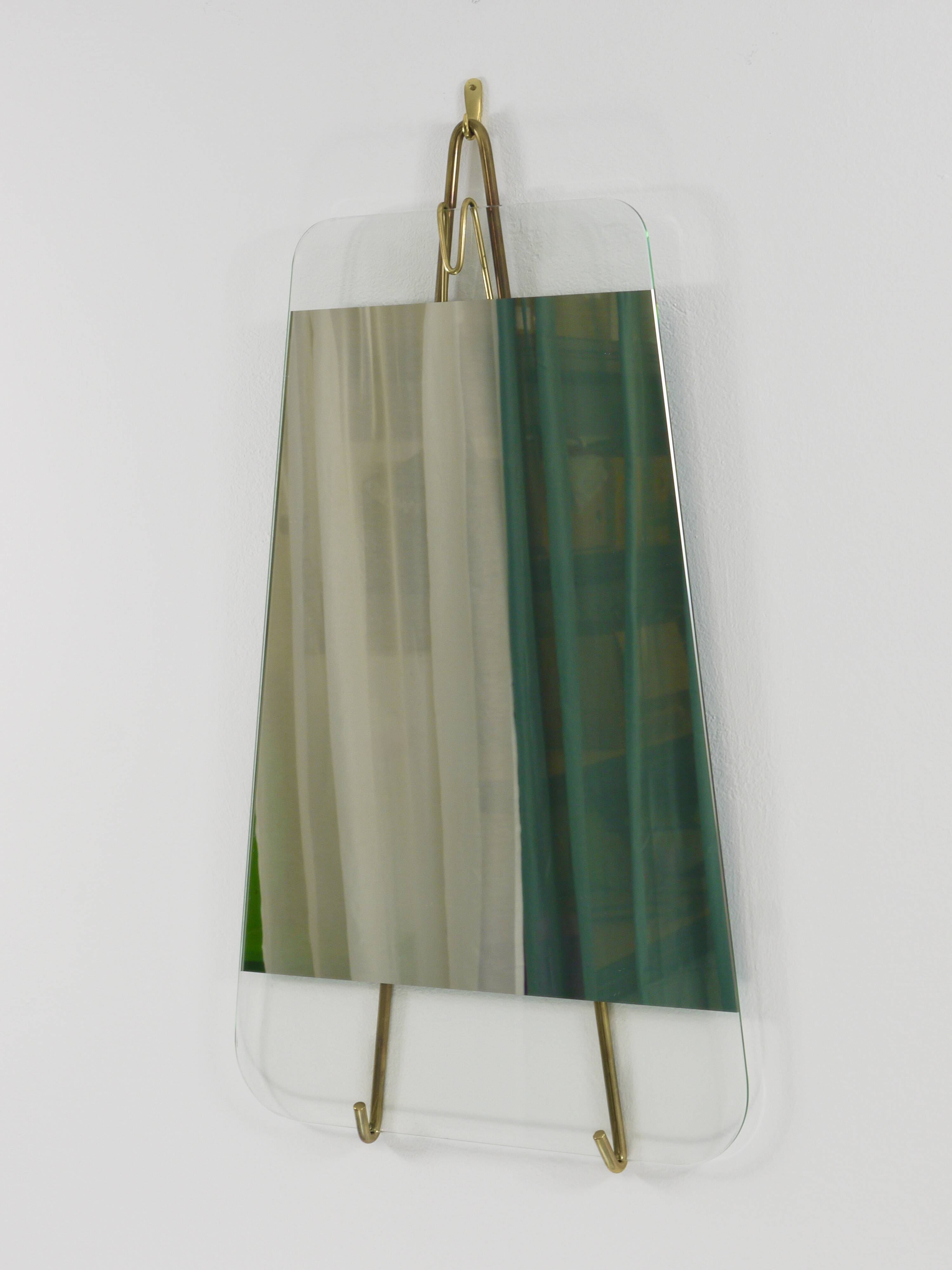 Carl Aubock Vienna Rare Brass Wall Mirror No. 38, Austria, 1950s