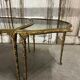 Table basse tripartite en bronze circa 1950-70