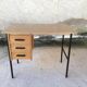 Desk with drawers and tubular metal feet