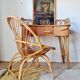 Rattan and bamboo dressing table with mirror – 1960s