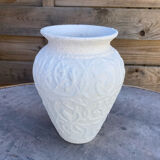 Textured white vase