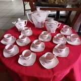 Pink Art Deco coffee service Victoria Porcelain Bohemia – 12 cups – years