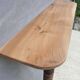 Console xixème noyer pieds toupies