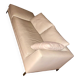 B&B Italia beige leather chaise longue sofa
