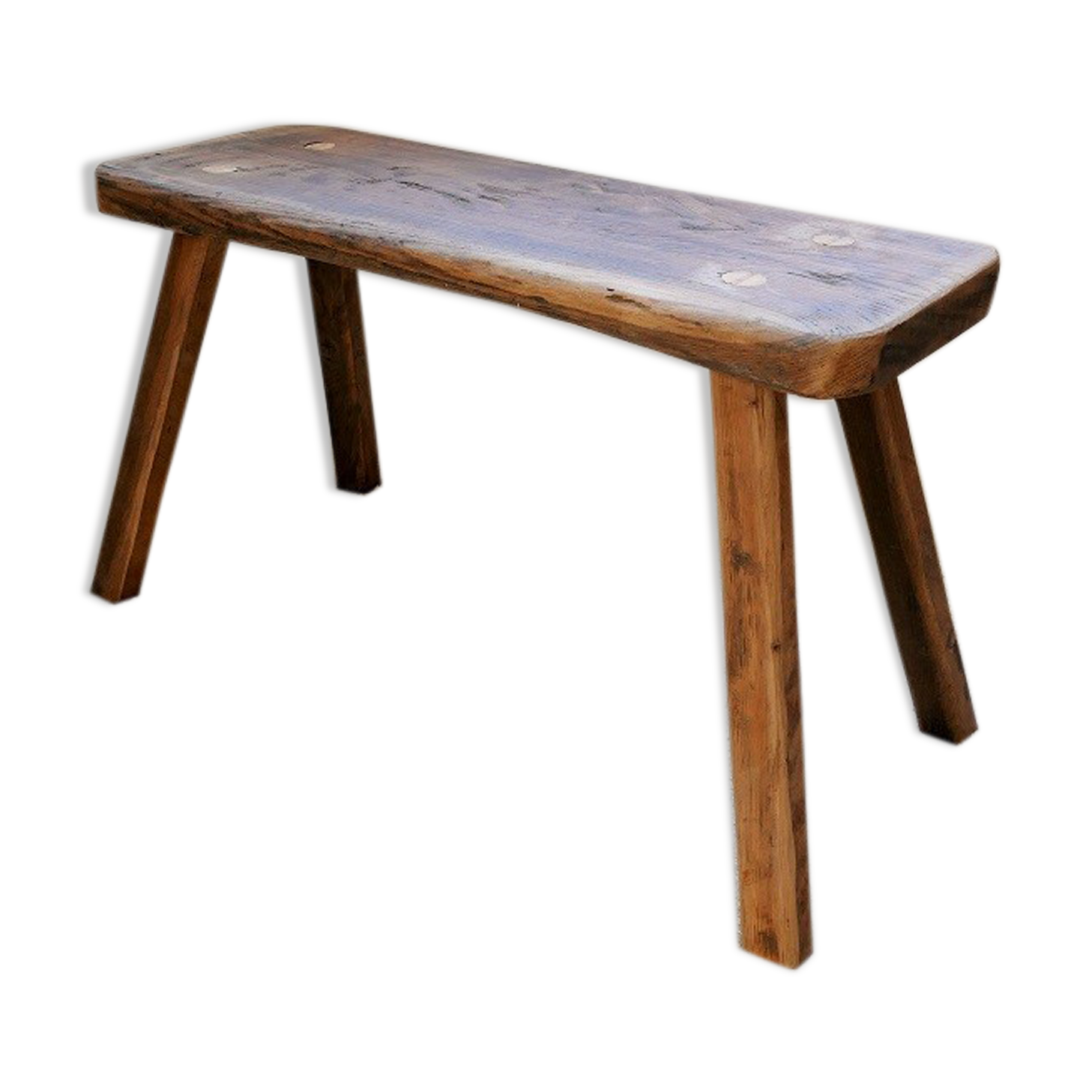 Brutalist oak bench