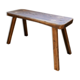 Brutalist oak bench