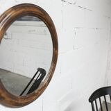 1930 round wooden mirror D58cm