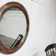 Round mirror, 1930s, wood, 58cm diameter