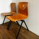 Set of 4 Pagholz Galvanitas chairs in light wood.