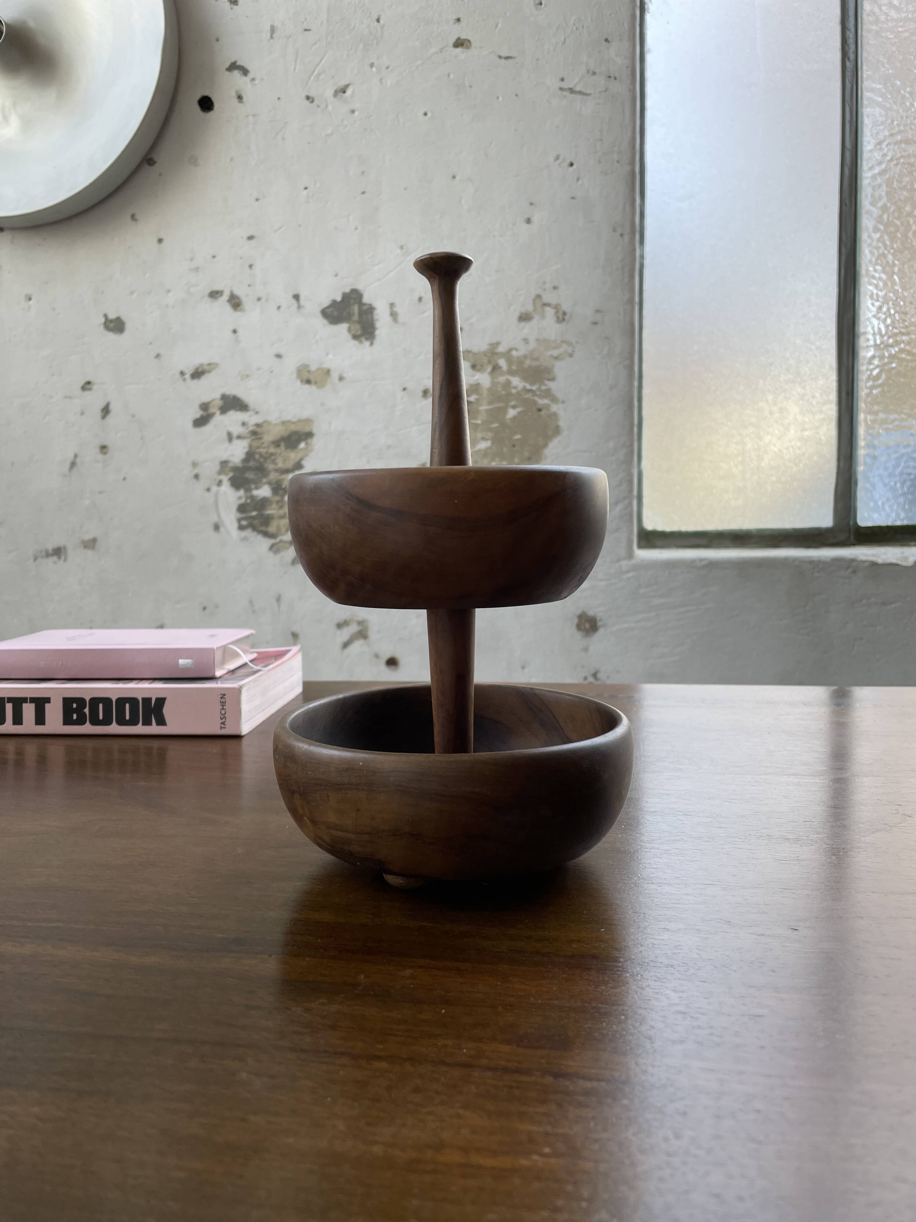 Wooden cocktail dish