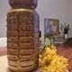 Vase Carstens Tönnieshof – West Germany – Olive green geometric relief – A