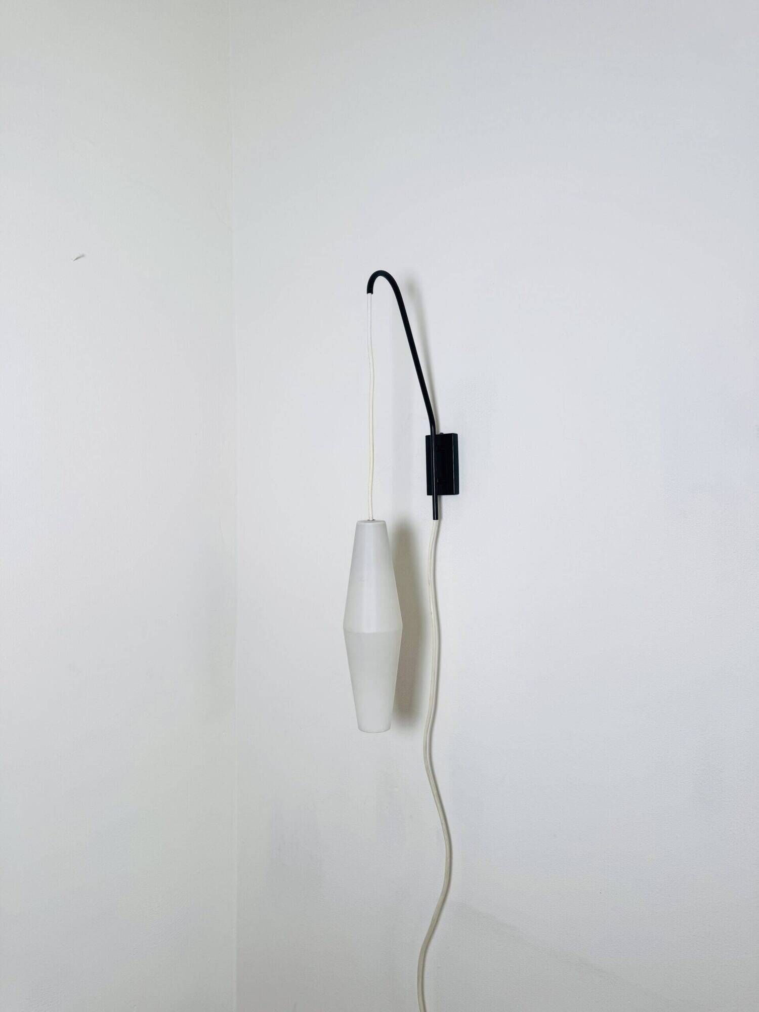 Floating Wall Lamp In Matt Opal Glass By Philips, The Netherlands 1960S