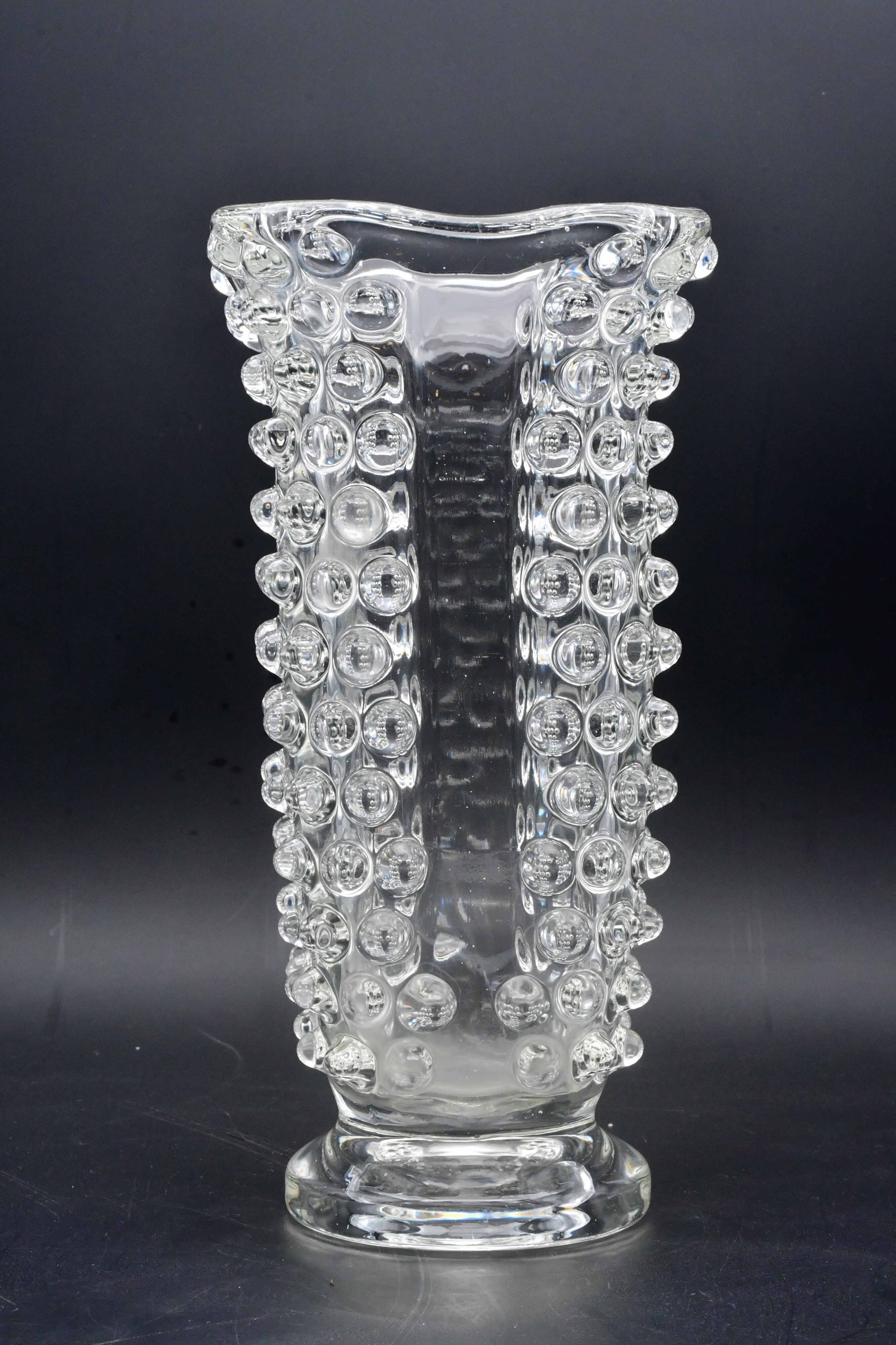 Bugnato Murano glass Italian rostrato vase by Barovier & Toso, 1960s