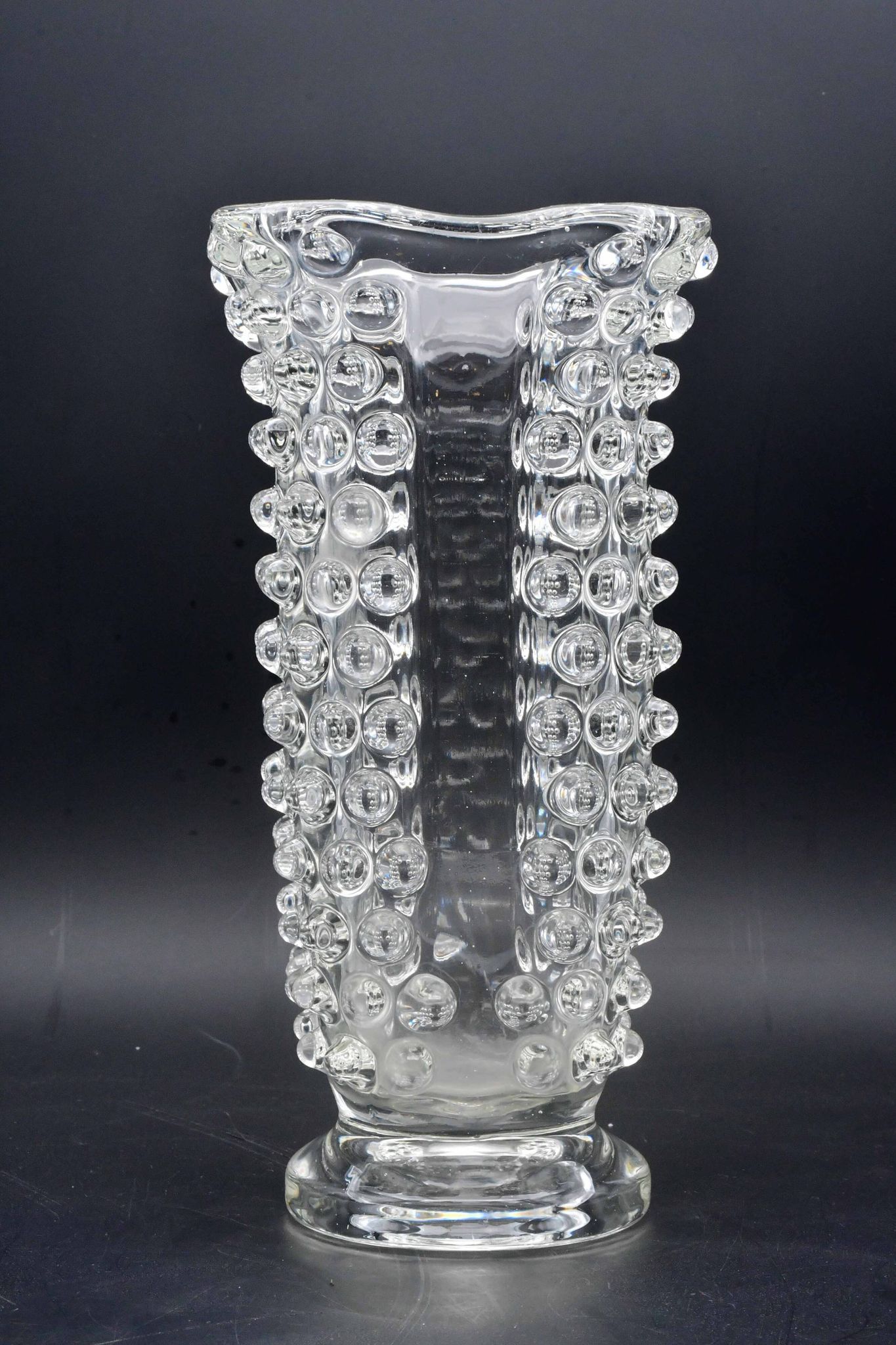 Bugnato Murano glass Italian rostrato vase by Barovier & Toso, 1960s