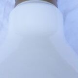 Glass suspension forming a bulb.