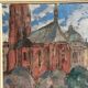 Original Swedish Oil on Panel – “Castle Behind Trees” by K. Gustaf Strandgers – Signed – Vintage & Framed
