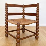 Beaded wood corner chair