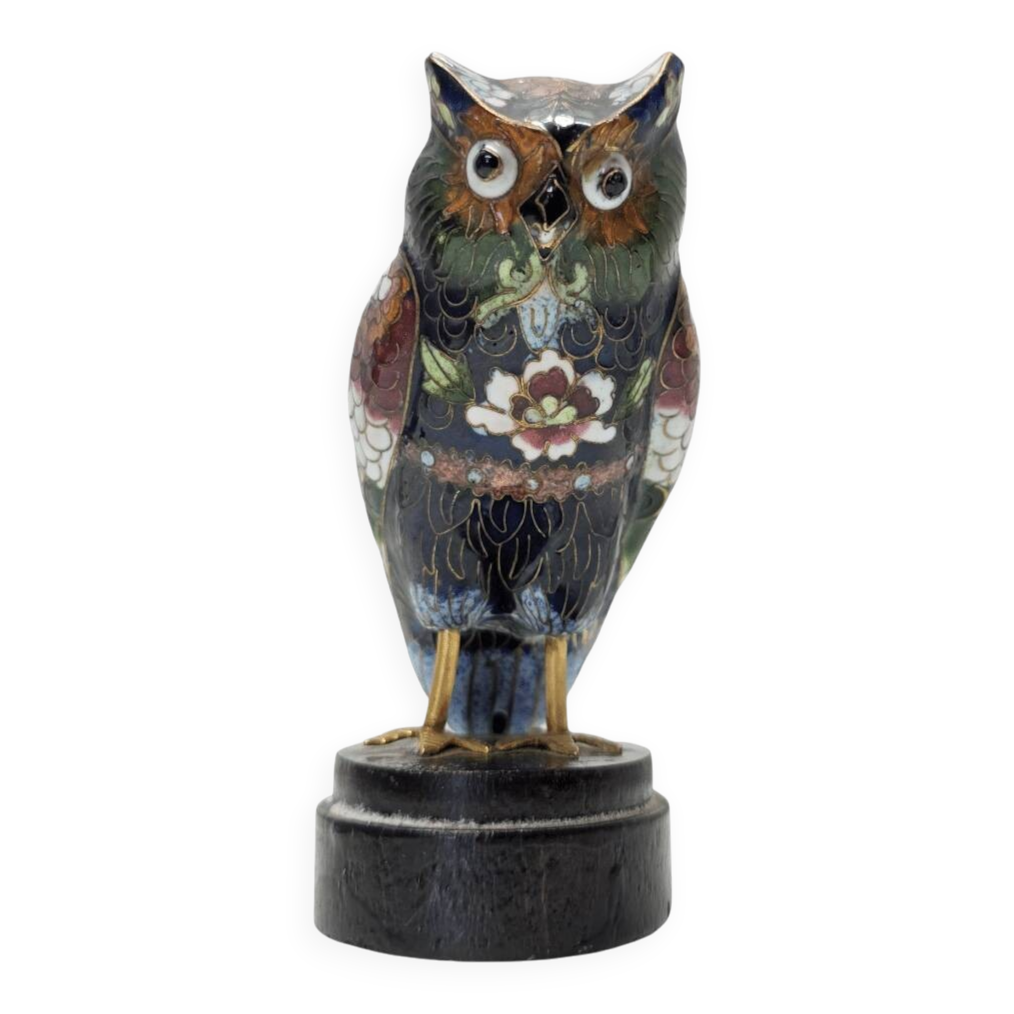 Vintage cloisonné owl
