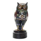 Vintage cloisonné owl